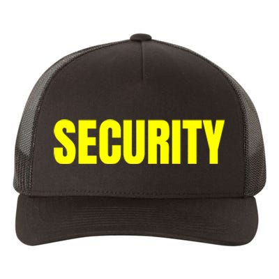 Security Front And Back Print Staff Event Uniform Bouncer Yupoong Adult 5-Panel Trucker Hat