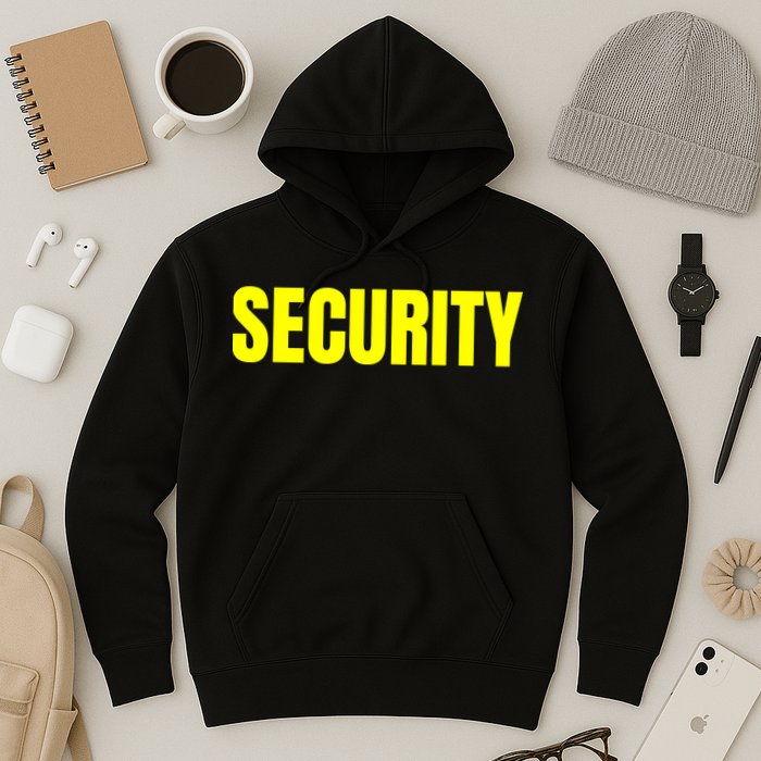 Security Front And Back Print Staff Event Uniform Bouncer Hoodie
