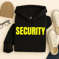 Security Front And Back Print Staff Event Uniform Bouncer Hoodie