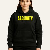Security Front And Back Print Staff Event Uniform Bouncer Hoodie