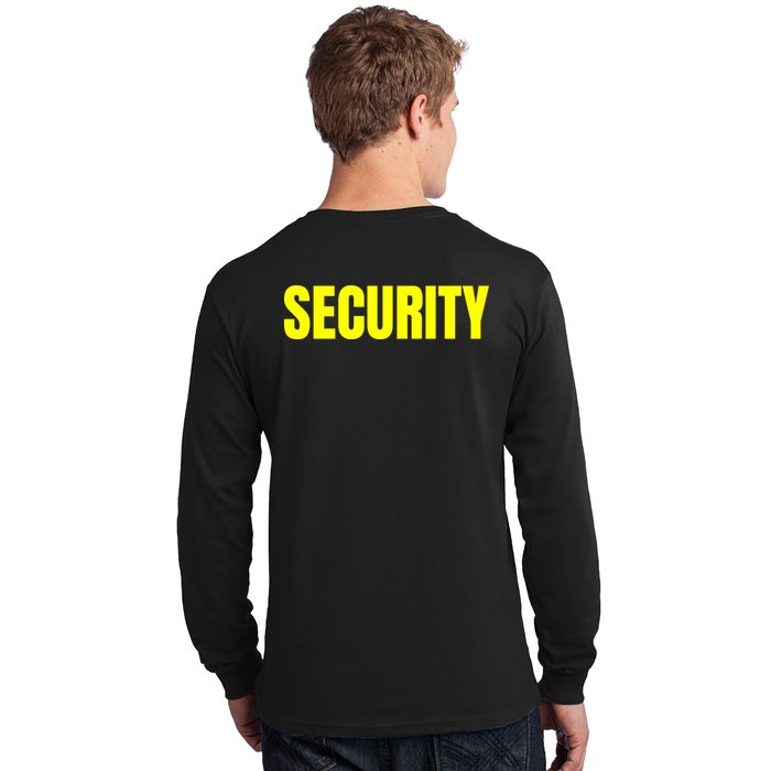 Security Front And Back Print Staff Event Uniform Bouncer Long Sleeve Shirt