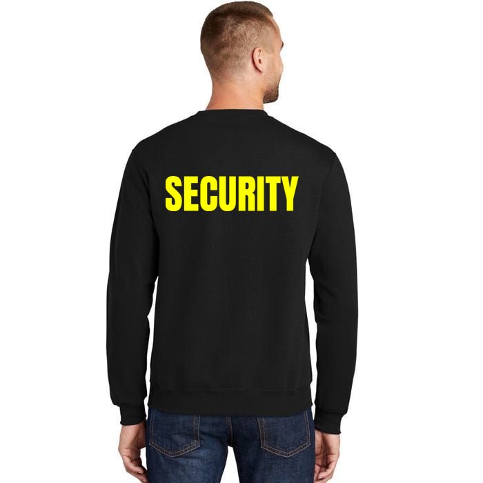 Security Front And Back Print Staff Event Uniform Bouncer Sweatshirt