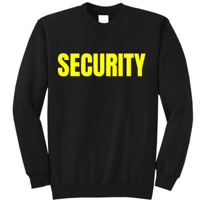 Security Front And Back Print Staff Event Uniform Bouncer Sweatshirt