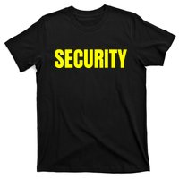 Security Front And Back Print Staff Event Uniform Bouncer T-Shirt