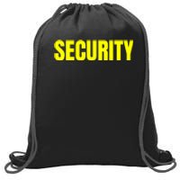 Security Front And Back Print Staff Event Uniform Bouncer Sweatshirt Cinch Pack Bag