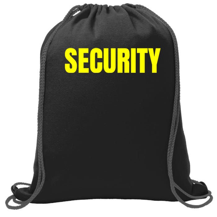 Security Front And Back Print Staff Event Uniform Bouncer Sweatshirt Cinch Pack Bag