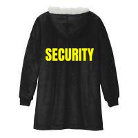 Security Front And Back Print Staff Event Uniform Bouncer Hooded Wearable Blanket