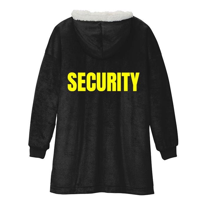 Security Front And Back Print Staff Event Uniform Bouncer Hooded Wearable Blanket