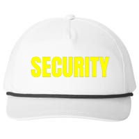 Security Front And Back Print Staff Event Uniform Bouncer Snapback Five-Panel Rope Hat