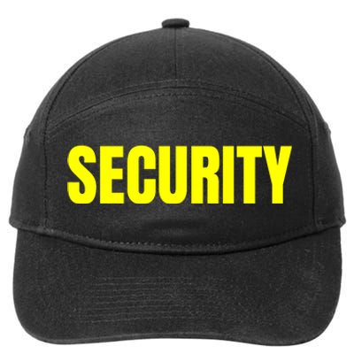 Security Front And Back Print Staff Event Uniform Bouncer 7-Panel Snapback Hat