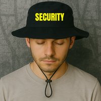 Security Front And Back Print Staff Event Uniform Bouncer Legacy Cool Fit Booney Bucket Hat