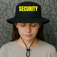 Security Front And Back Print Staff Event Uniform Bouncer Legacy Cool Fit Booney Bucket Hat