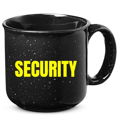Security Front And Back Print Staff Event Uniform Bouncer 15oz Campfire Ceramic Mug