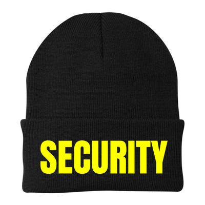Security Front And Back Print Staff Event Uniform Bouncer Knit Cap Winter Beanie