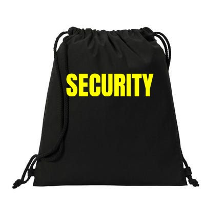 Security Front And Back Print Staff Event Uniform Bouncer Drawstring Bag