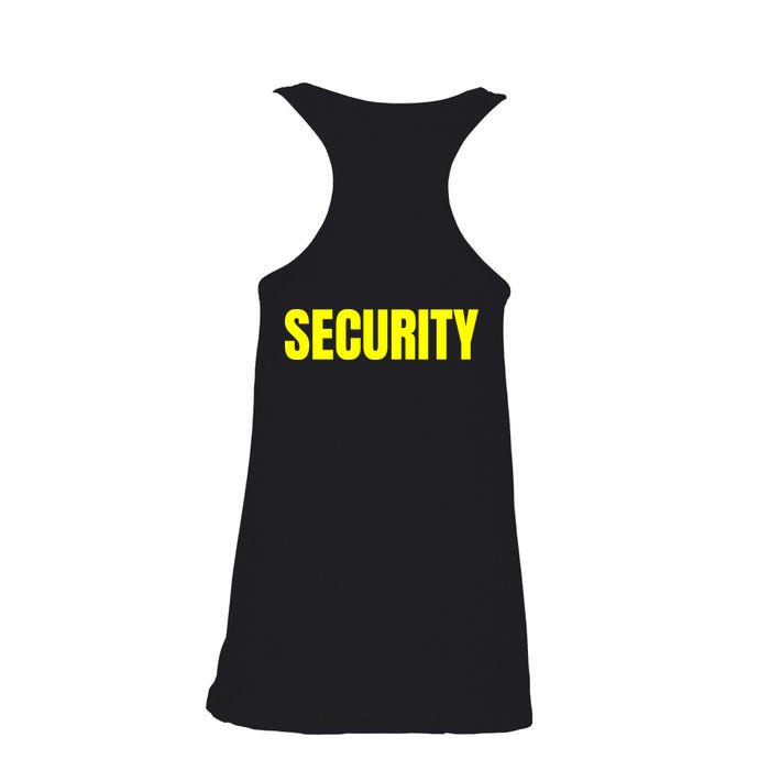 Security Front And Back Print Staff Event Uniform Bouncer Ladies Essential Flowy Tank