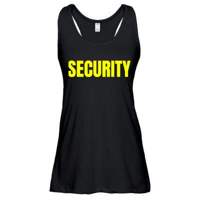 Security Front And Back Print Staff Event Uniform Bouncer Ladies Essential Flowy Tank