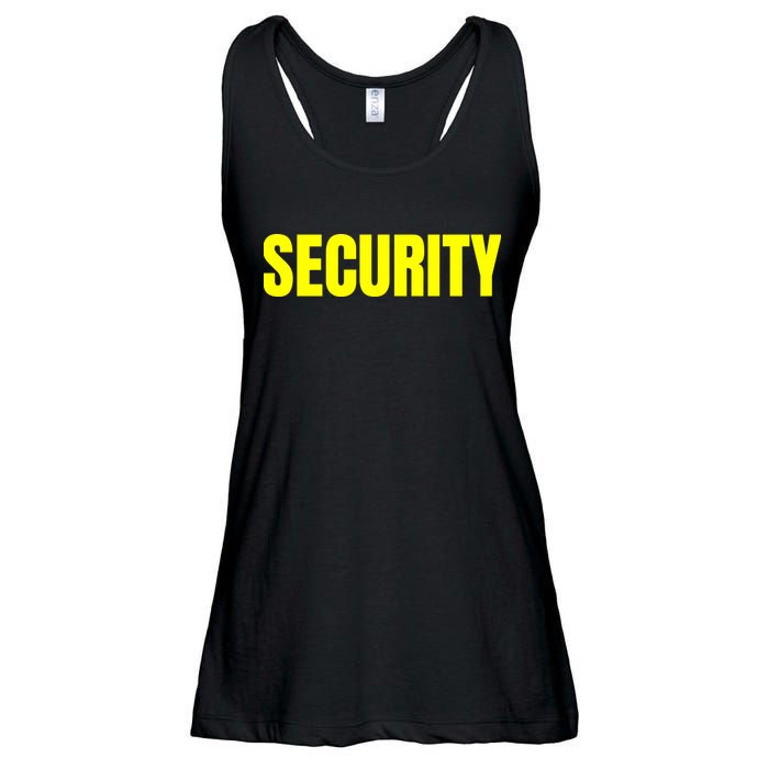 Security Front And Back Print Staff Event Uniform Bouncer Ladies Essential Flowy Tank