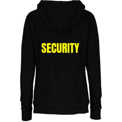 Security Front And Back Print Staff Event Uniform Bouncer Womens Funnel Neck Pullover Hood