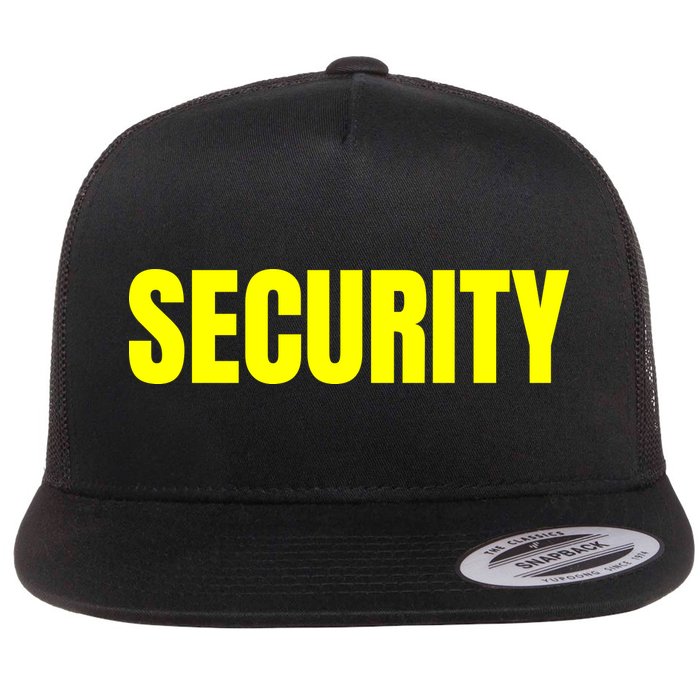 Security Front And Back Print Staff Event Uniform Bouncer Flatbill Hat