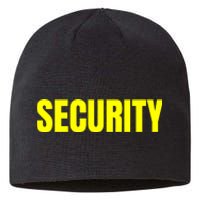 Security Front And Back Print Staff Event Uniform Bouncer Sustainable Beanie