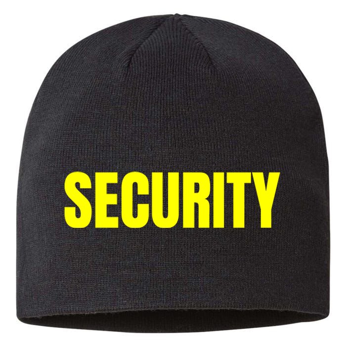 Security Front And Back Print Staff Event Uniform Bouncer Sustainable Beanie