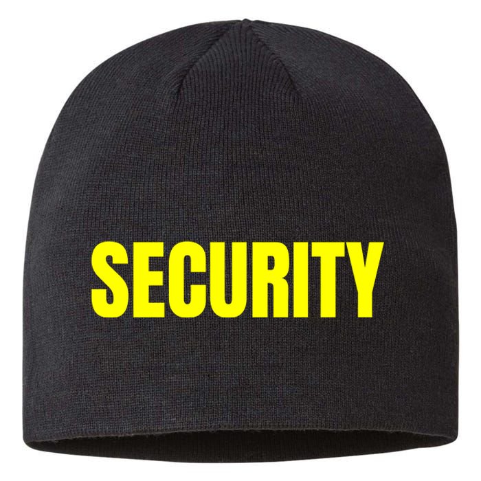 Security Front And Back Print Staff Event Uniform Bouncer Sustainable Beanie