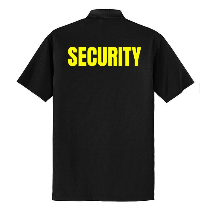 Security Front And Back Print Staff Event Uniform Bouncer Dry Zone Grid Polo
