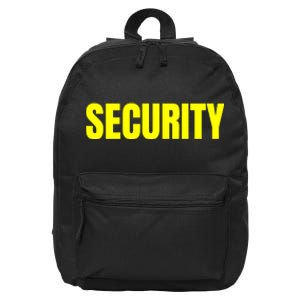 Security Front And Back Print Staff Event Uniform Bouncer 16 in Basic Backpack