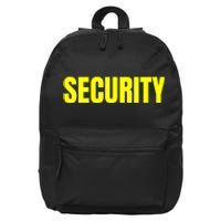 Security Front And Back Print Staff Event Uniform Bouncer 16 in Basic Backpack