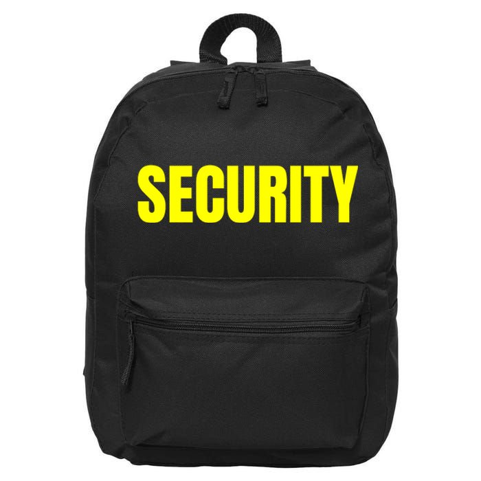 Security Front And Back Print Staff Event Uniform Bouncer 16 in Basic Backpack