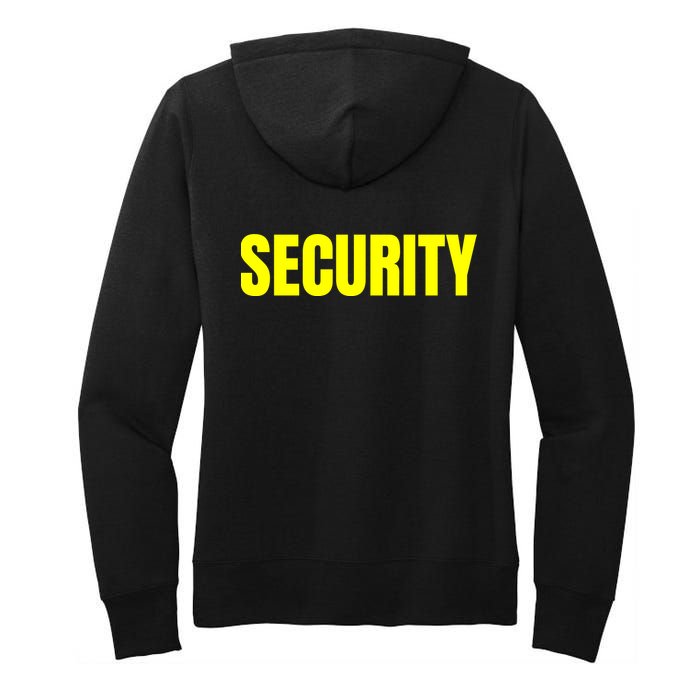 Security Front And Back Print Staff Event Uniform Bouncer Women's Pullover Hoodie