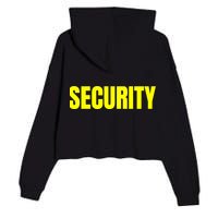 Security Front And Back Print Staff Event Uniform Bouncer Crop Fleece Hoodie