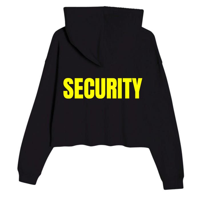 Security Front And Back Print Staff Event Uniform Bouncer Crop Fleece Hoodie