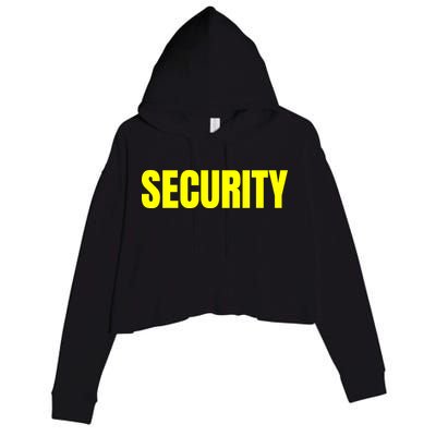 Security Front And Back Print Staff Event Uniform Bouncer Crop Fleece Hoodie