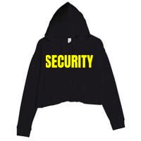 Security Front And Back Print Staff Event Uniform Bouncer Crop Fleece Hoodie