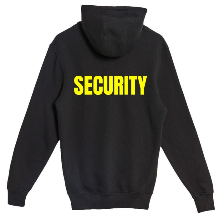 Security Front And Back Print Staff Event Uniform Bouncer Premium Pullover Hoodie