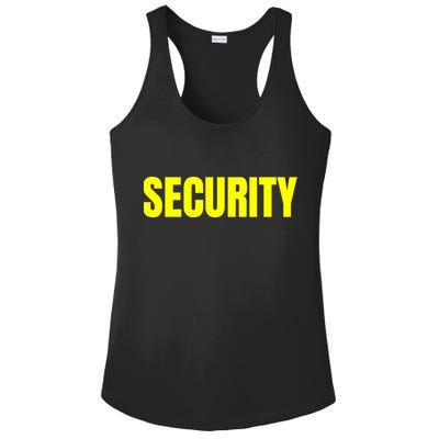 Security Front And Back Print Staff Event Uniform Bouncer Ladies PosiCharge Competitor Racerback Tank