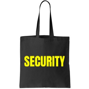 Security Front And Back Print Staff Event Uniform Bouncer Tote Bag