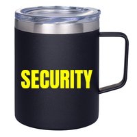 Security Front And Back Print Staff Event Uniform Bouncer 12oz Stainless Steel Coffee Mug
