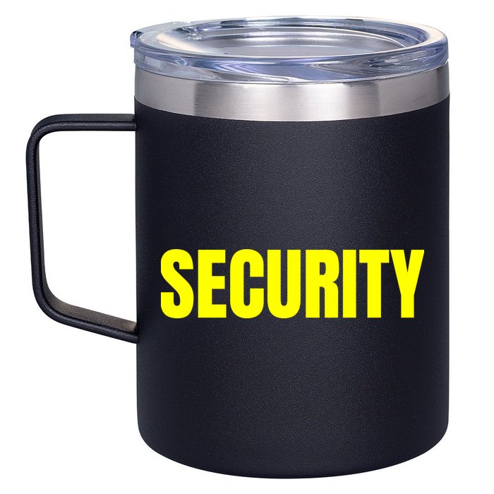 Security Front And Back Print Staff Event Uniform Bouncer 12oz Stainless Steel Coffee Mug