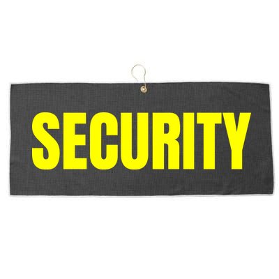 Security Front And Back Print Staff Event Uniform Bouncer Large Microfiber Waffle Golf Towel