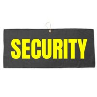Security Front And Back Print Staff Event Uniform Bouncer Large Microfiber Waffle Golf Towel