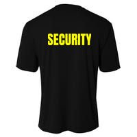 Security Front And Back Print Staff Event Uniform Bouncer Youth Performance Sprint T-Shirt