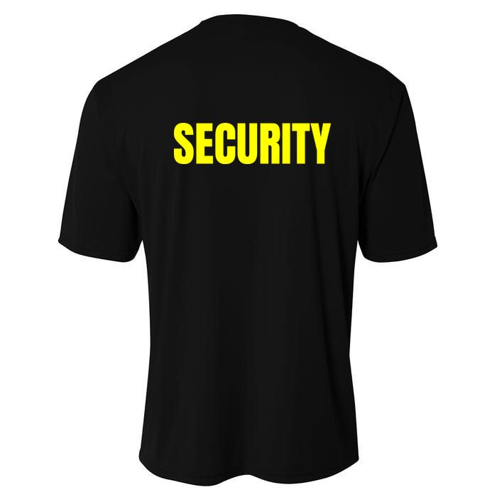 Security Front And Back Print Staff Event Uniform Bouncer Youth Performance Sprint T-Shirt