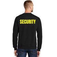 Security Front And Back Print Staff Event Uniform Bouncer Tall Sweatshirt