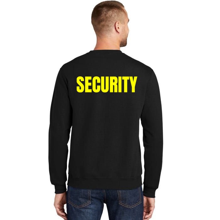 Security Front And Back Print Staff Event Uniform Bouncer Tall Sweatshirt