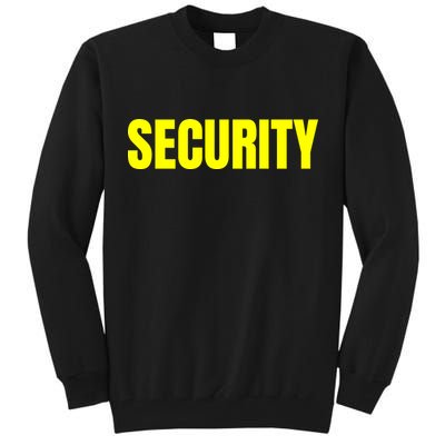 Security Front And Back Print Staff Event Uniform Bouncer Tall Sweatshirt