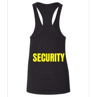 Security Front And Back Print Staff Event Uniform Bouncer Womens Tank Top