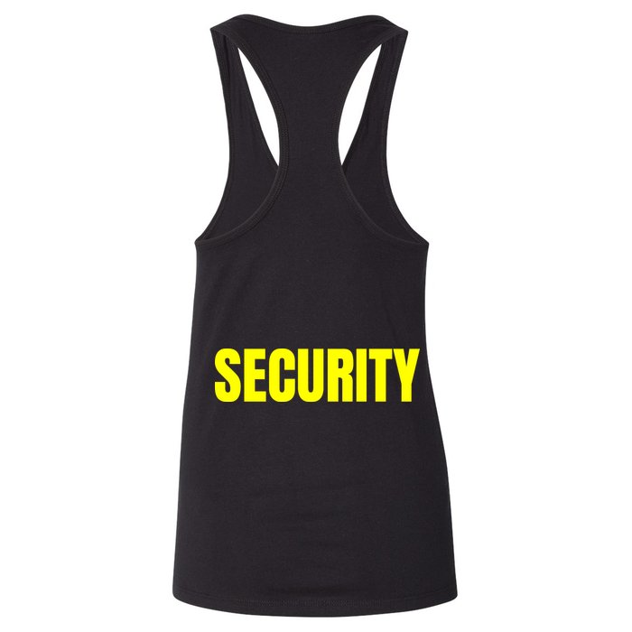 Security Front And Back Print Staff Event Uniform Bouncer Womens Tank Top